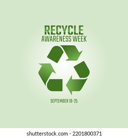 vector graphic of recycle awareness week good for recycle awareness week celebration. flat design. flyer design.flat illustration.
