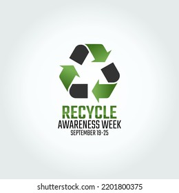 vector graphic of recycle awareness week good for recycle awareness week celebration. flat design. flyer design.flat illustration.