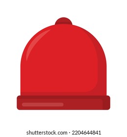 Vector graphic of red beanie. Beanie hat illustration with flat design style. Suitable for content design assets