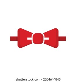 Vector graphic of red bow tie. Butterfly tie illustration with flat design style. Suitable for content design assets