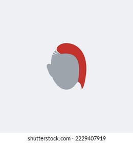 vector graphic of red hair icon man and woman