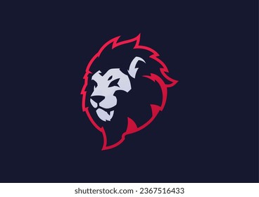 logotipo de león rojo gráfico vectorial adecuado para el activo de diseño