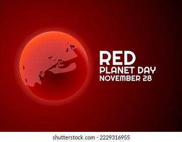 vector graphic of red planet day good for red planet day celebration. flat design. flyer design.flat illustration.