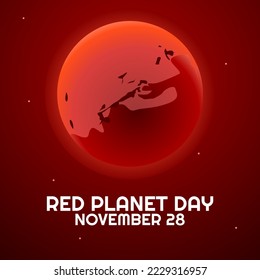 gráfico vectorial del día del planeta rojo bueno para la celebración del día del planeta rojo. diseño plano. diseño de volante.ilustración plana.