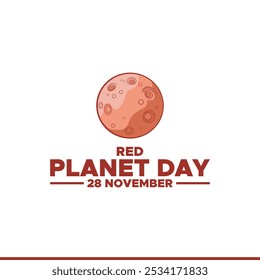 vector graphic of Red Planet Day good for national Red Planet Day celebration. flat design. flyer design.flat illustration.