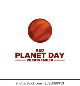 vector graphic of Red Planet Day good for national Red Planet Day celebration. flat design. flyer design.flat illustration.