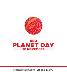 vector graphic of Red Planet Day good for national Red Planet Day celebration. flat design. flyer design.flat illustration.