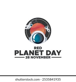 vector graphic of Red Planet Day good for national Red Planet Day celebration. flat design. flyer design.flat illustration.