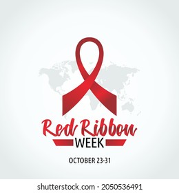 vector graphic of red ribbon week good for red ribbon week celebration. flat design. flyer design.flat illustration.