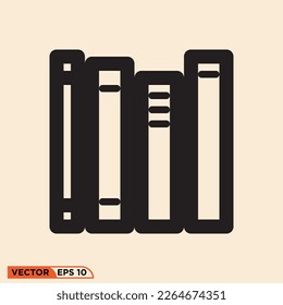 Vector graphic of reguler  binder size, line style design, pixel perfect