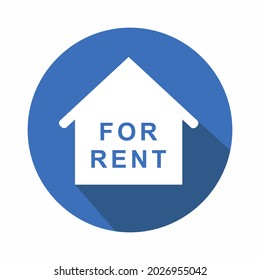 Vector Graphic of For Rent House - Flat Style - simple illustration. Editable stroke. Design template vector.outline style design.Vector graphic illustration