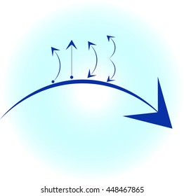 vector , graphic representation consisting of thin arrows