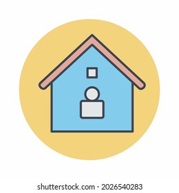 Vector Graphic of Resident - Color Mate Style - simple illustration. Editable stroke. Design template vector.outline style design.Vector graphic illustration
