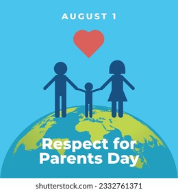 vector graphic of Respect For Parents Day good for Respect For Parents Day celebration. flat design. flyer design.flat illustration.