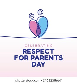 Vector gráfico de Respeto por el Día de los Padres ideal para la celebración del Día del Respeto por los Padres.