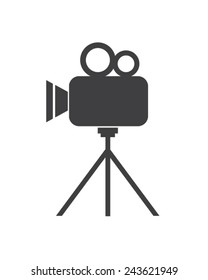 Vector graphic of a retro movie camera