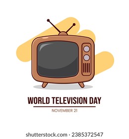 Vektorgrafik von Retro-Fernsehillustration, geeignet für den Weltfernsehtag