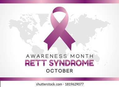 Vector graphic of rett syndrome awareness month good for rett syndrome awareness month celebration. flat design. flyer design.flat illustration. svg