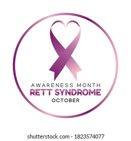Vector graphic of rett syndrome awareness month good for  rett syndrome awareness month celebration. flat design. flyer design.flat illustration. svg