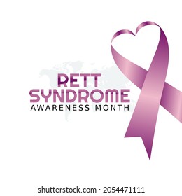 vector graphic of rett syndrome awareness month good for rett syndrome awareness month celebration. flat design. flyer design.flat illustration. svg