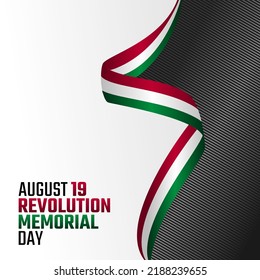 vector graphic of revolution memorial day good for revolution memorial day celebration. flat design. flyer design.flat illustration.