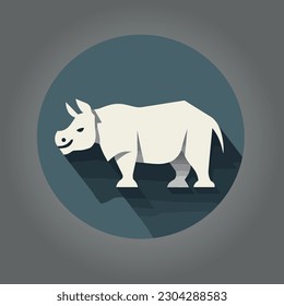Vector graphic of a rhino 