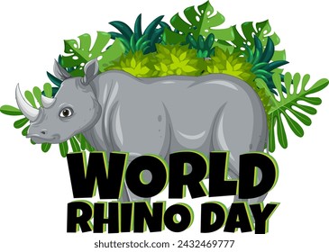 Vector graphic of a rhino for World Rhino Day