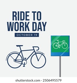 vector graphic of Ride To Work Day ideal for Ride To Work Day celebration.