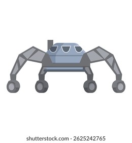 Vector graphic of a robot spider with a modern, sleek design, suitable for tech and scifi themes