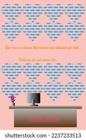 Gráfico vectorial de una romántica ilustración de tarjeta de San Valentín. capítulo 14