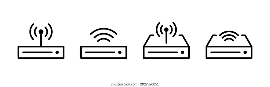 Vector graphic of router icon collection