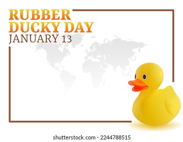 vector graphic of rubber ducky day good for rubber ducky day celebration. flat design. flyer design.flat illustration.
