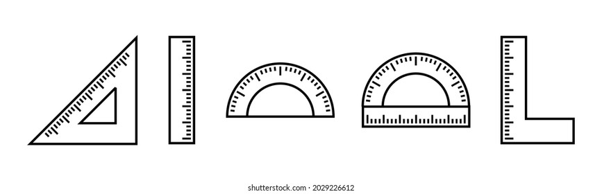 Vector graphic of ruler icon collection