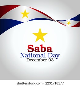 vector graphic of saba national day good for saba national day celebration. flat design. flyer design.flat illustration.