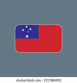 vector graphic of the samoa state flag
