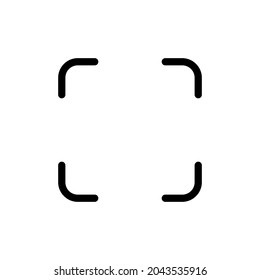 vector graphic of scan icon aset or full screen icon aset on white background. suitable for icon, mobile app, website app, etc.