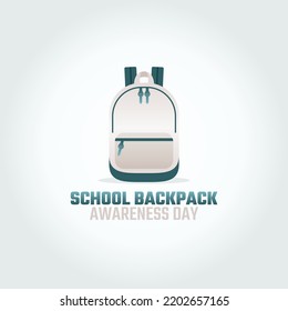 vector graphic of school backpack awareness day good for school backpack awareness day celebration. flat design. flyer design.flat illustration.