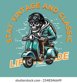Vector Graphic Scooter For T-shirt