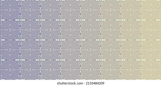 Vector graphic of Seamless abstract geometric pattern in soft rainbow color. Good for watermark background, certificate, banknote, money design, currency, note etc.


