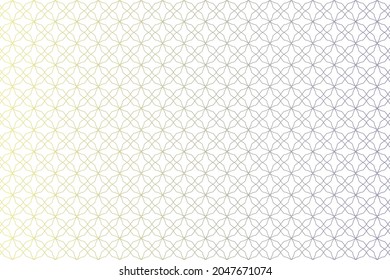 Vector graphic of seamless decorative pattern in soft rainbow color. Watermark banknote pattern. Design for banknote, ticket, certificate, diplomas, secure waves patterns, gift voucher etc. 

