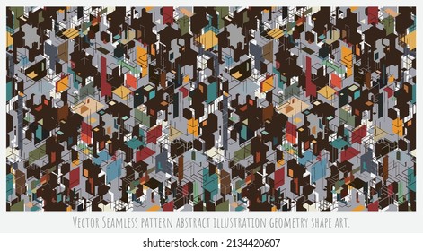 Vector graphic Seamless pattern abstract illustration geometry shape art.