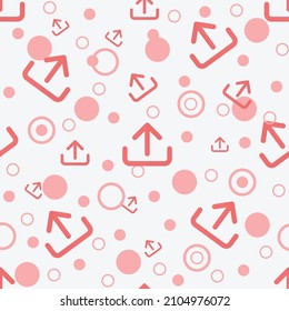 Vector graphic of seamless pattern design with pink and grey color scheme and also with upload icon illustration. Perfect for pattern of textile industry