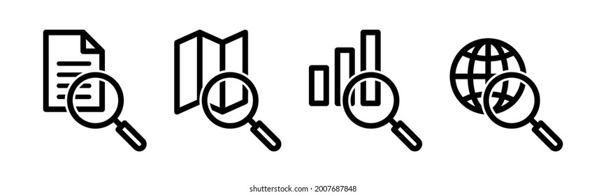 Vector graphic of search icon collection