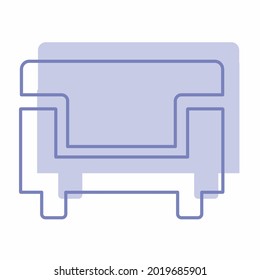 Vector Graphic of Seats - Twins Style - simple illustration. Editable stroke. Design template vector.outline style design.Vector graphic illustration