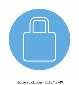 Vector Graphic of Secure - Blue Monochrome Style - simple illustration. Editable stroke. Design template vector.outline style design.Vector graphic illustration