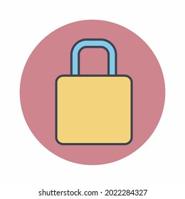Vector Graphic of Secure - Color Mate Style - simple illustration. Editable stroke. Design template vector.outline style design.Vector graphic illustration