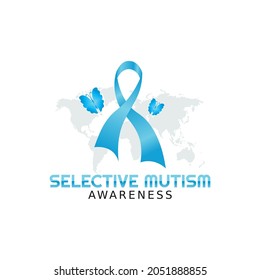 vector graphic of selective mutism awareness good for selective mutism awareness celebration. flat design. flyer design.flat illustration.