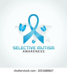 vector graphic of selective mutism awareness good for selective mutism awareness celebration. flat design. flyer design.flat illustration.