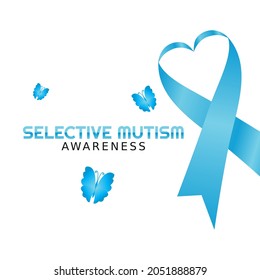 vector graphic of selective mutism awareness good for selective mutism awareness celebration. flat design. flyer design.flat illustration.