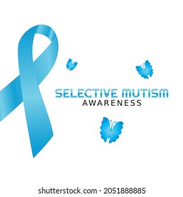 vector graphic of selective mutism awareness good for selective mutism awareness celebration. flat design. flyer design.flat illustration.